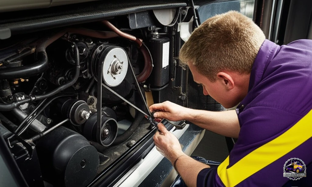 Commercial truck belt replacement