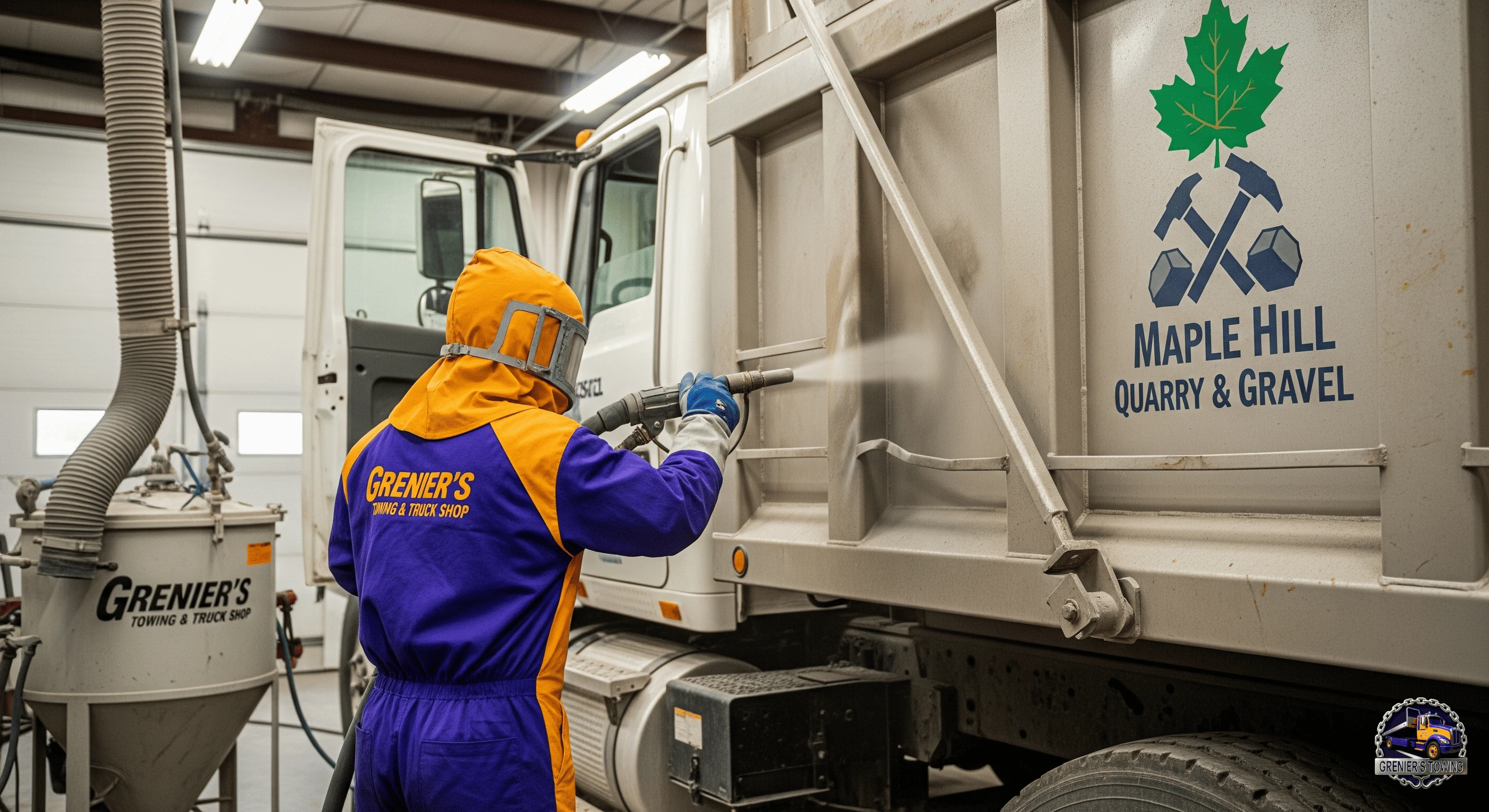 Commercial truck painting and refinishing