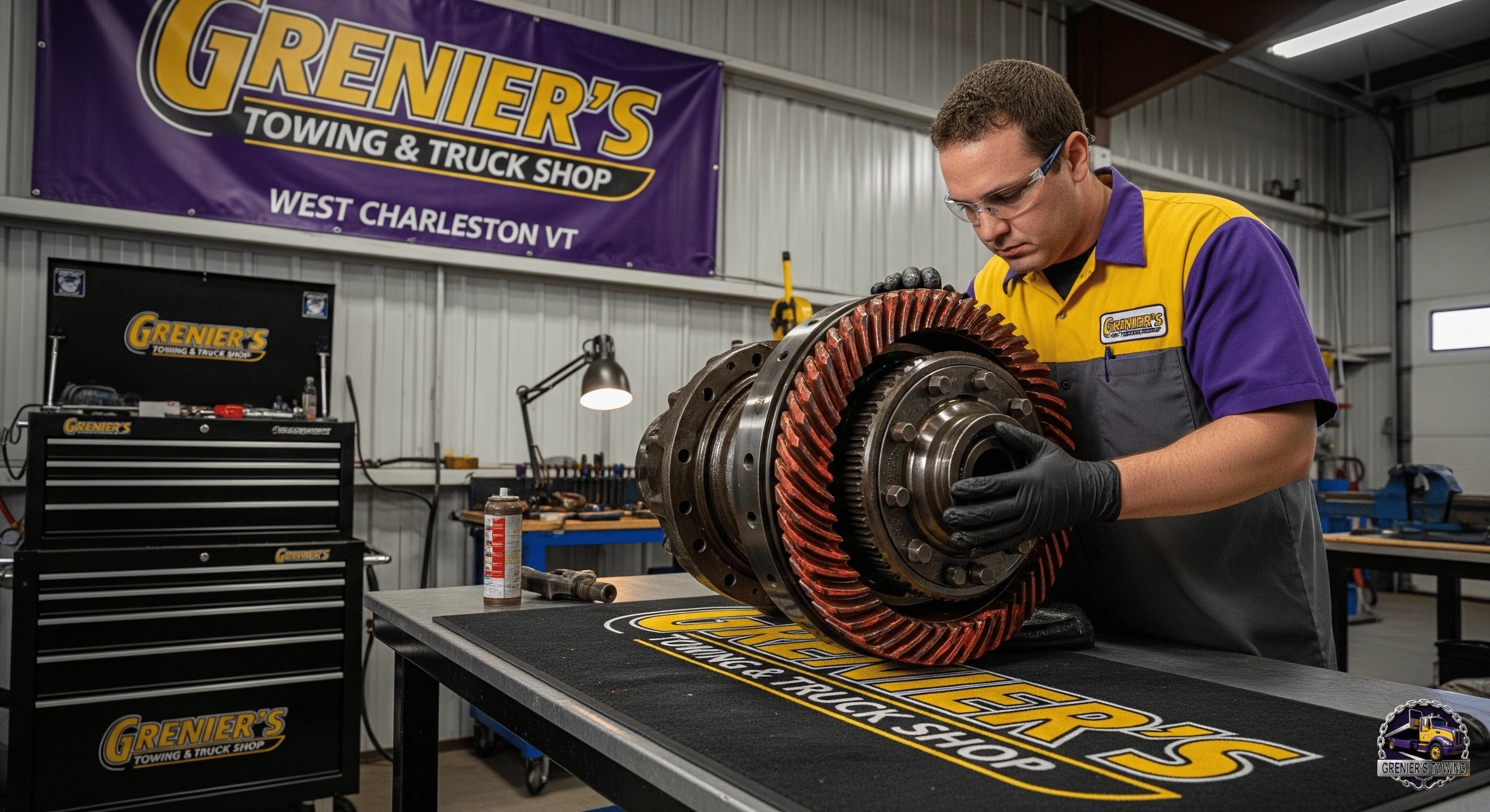 Heavy-duty gear and hub service