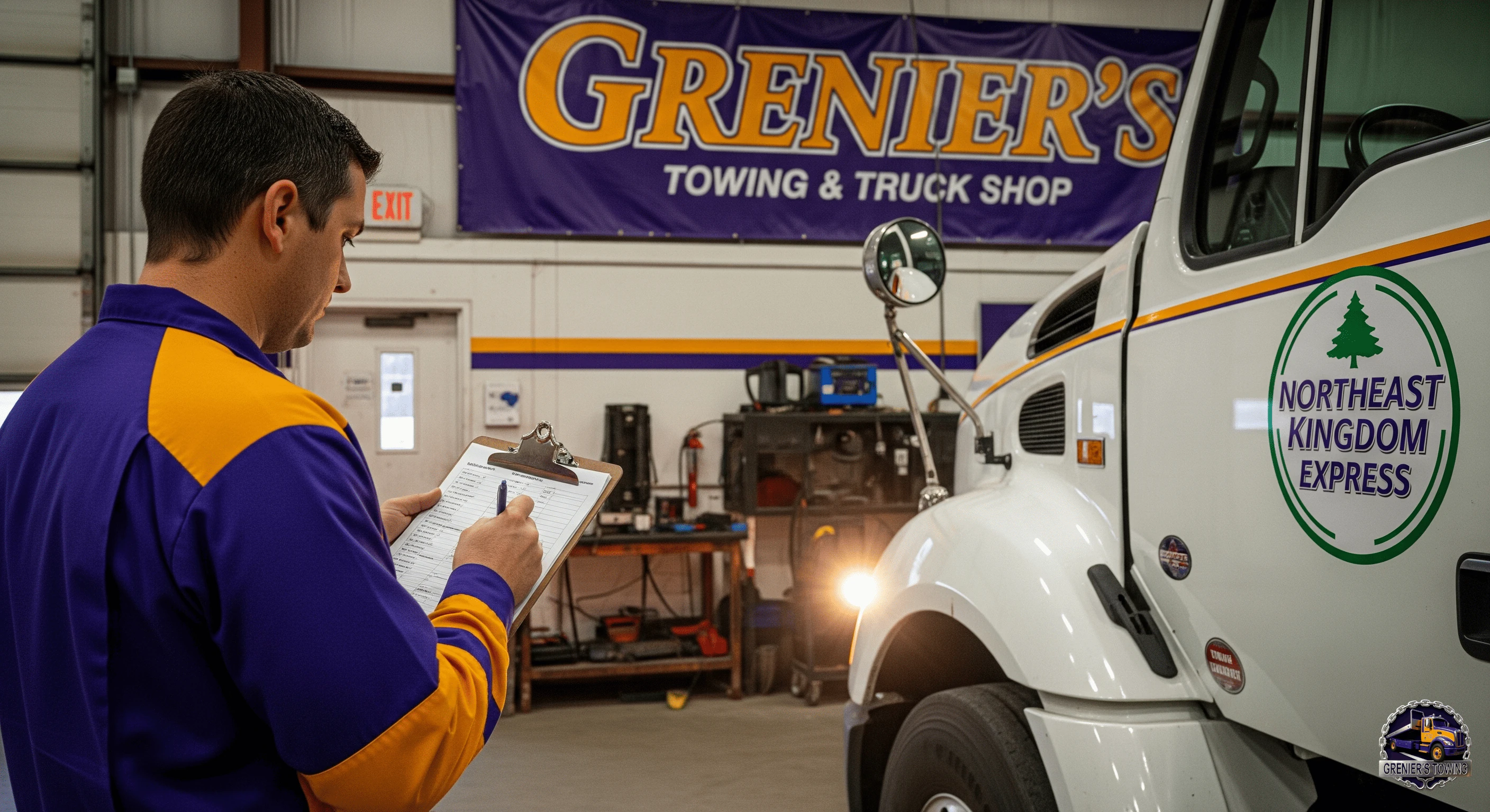 Commercial truck DOT inspection check