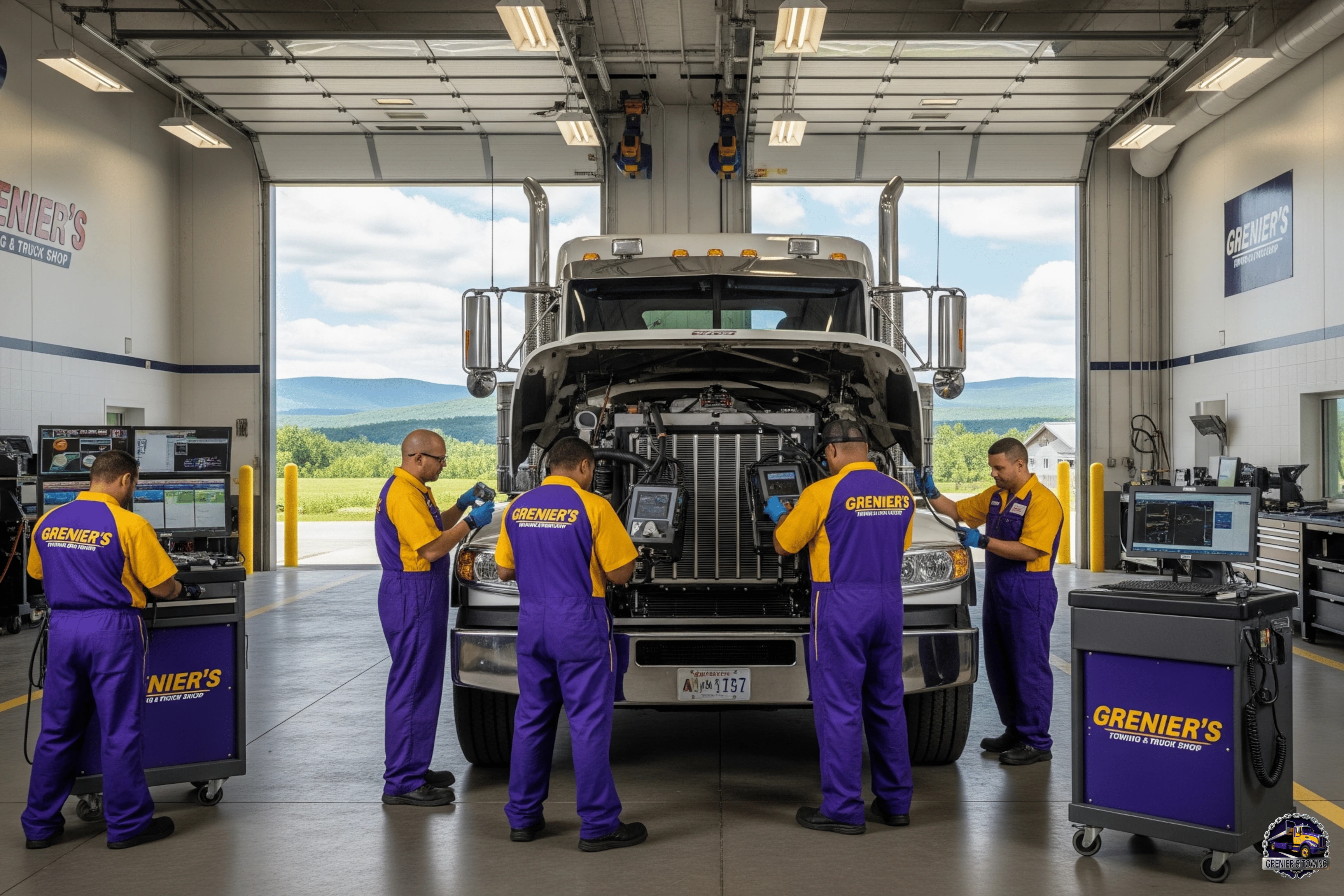Truck engine diagnostic scanning