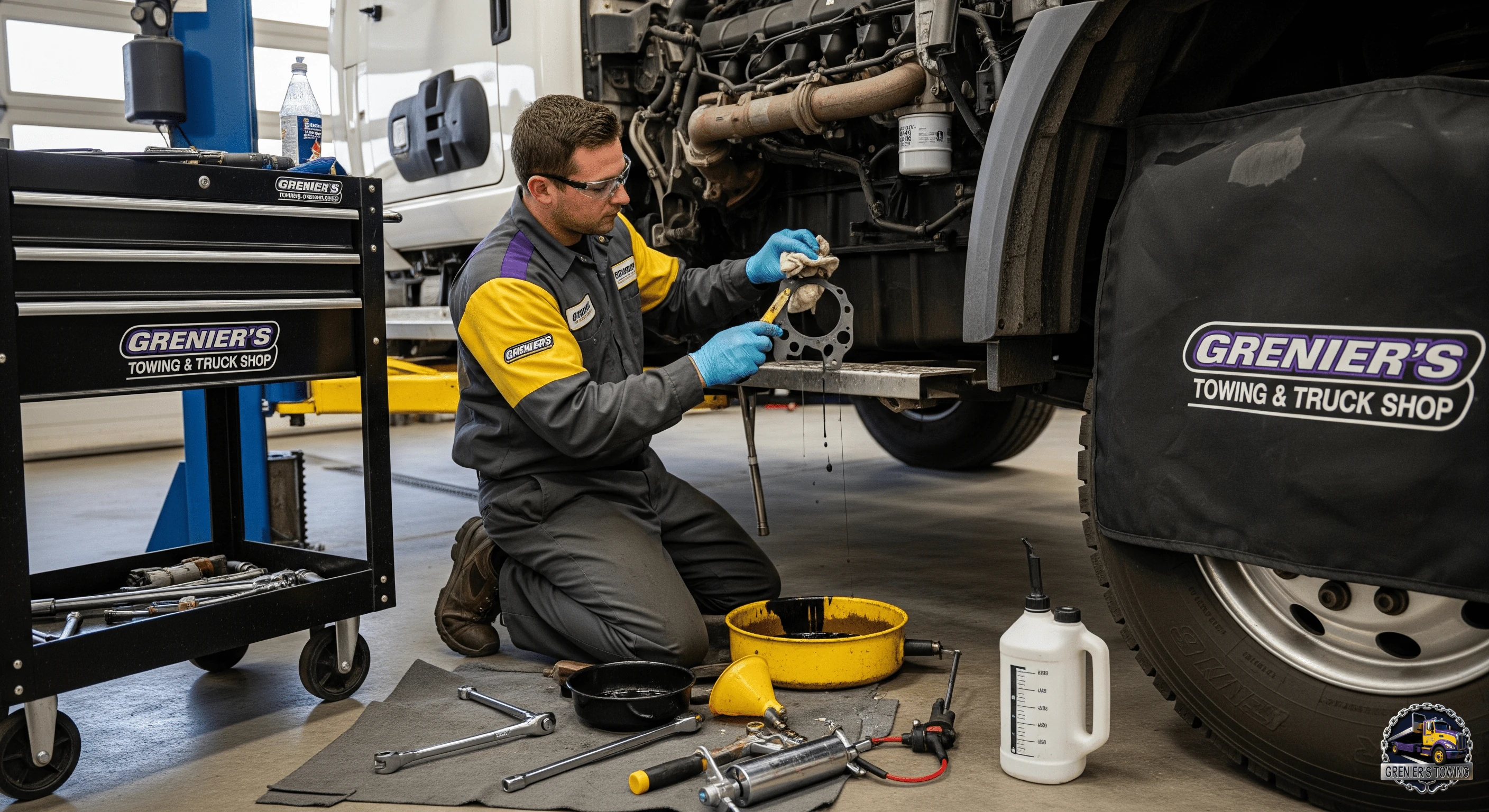 Commercial truck filter replacement