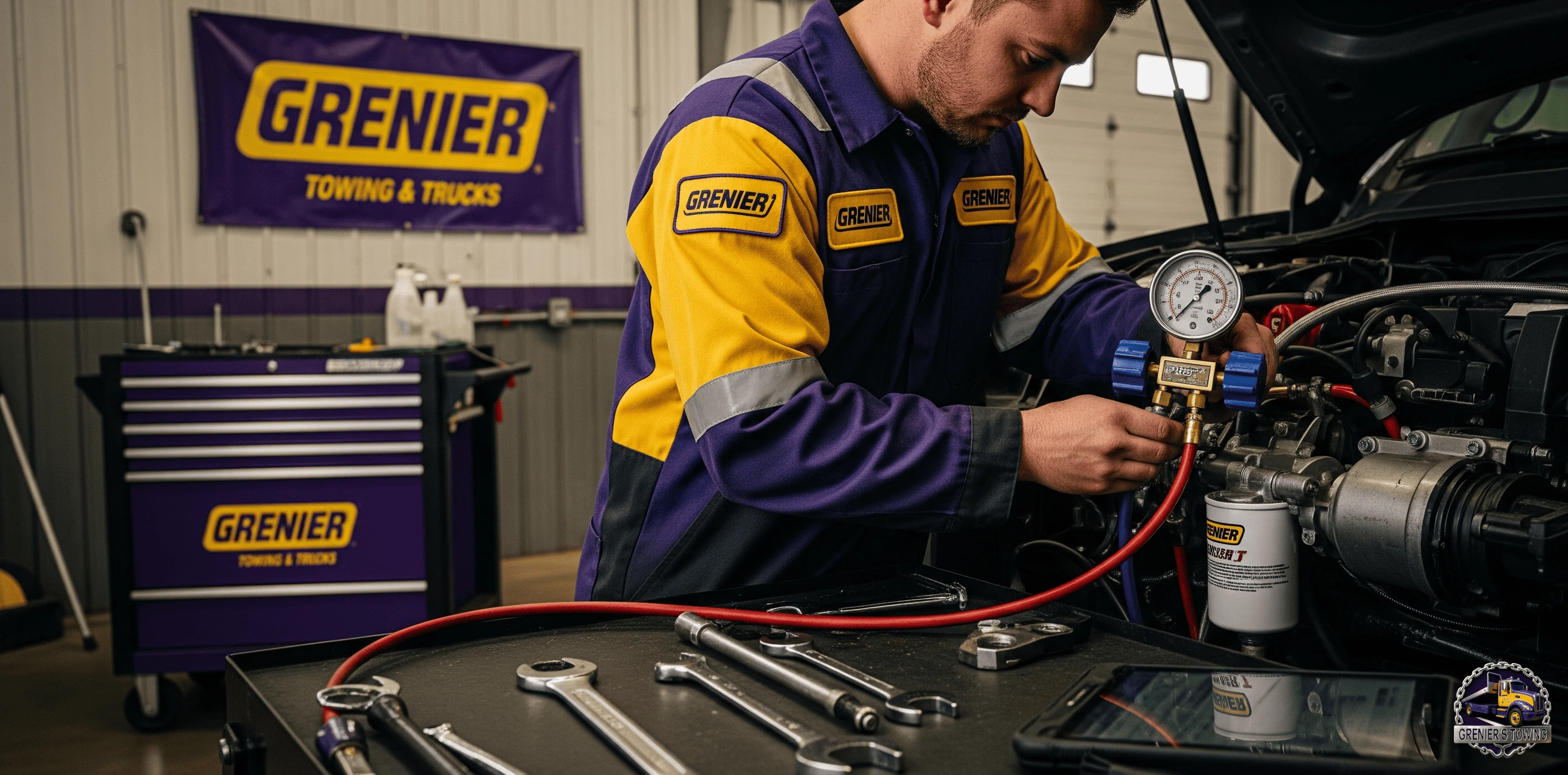 Truck battery and cable service