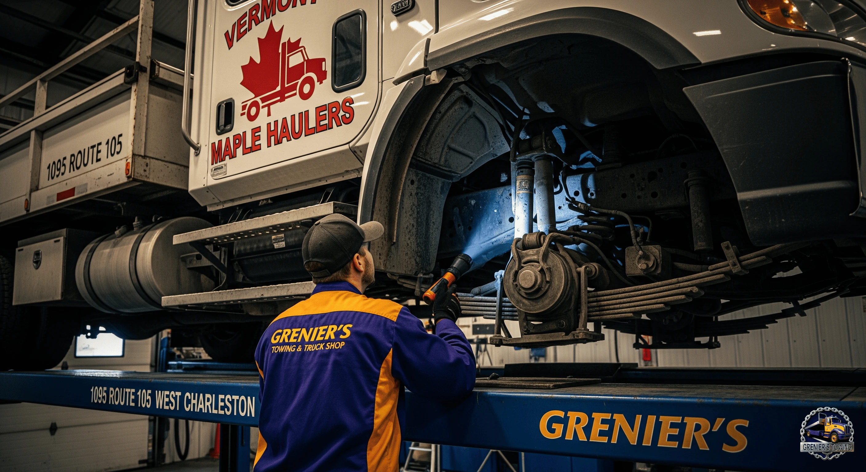 Commercial truck leaf spring service