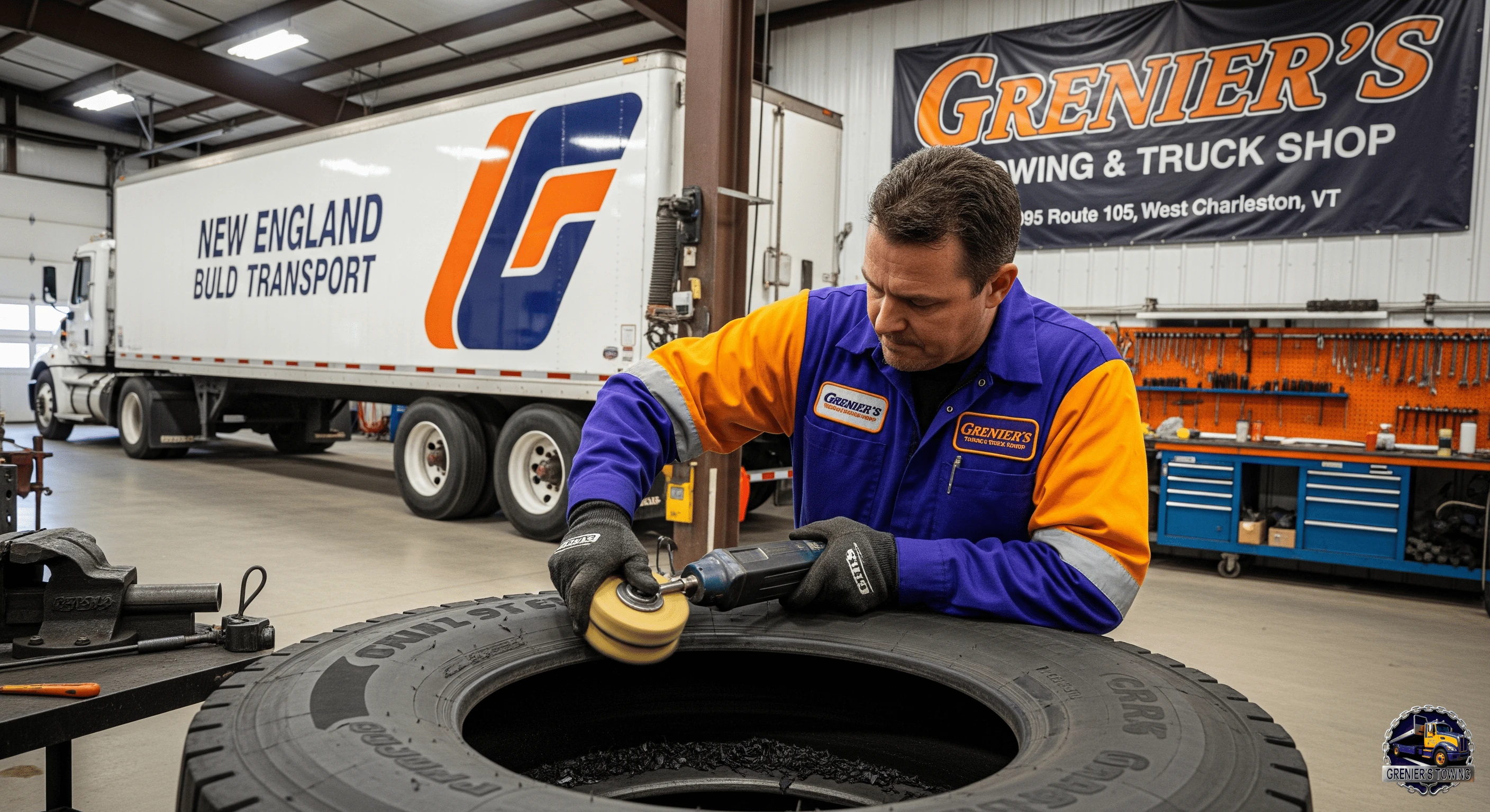 Truck tire wear pattern inspection