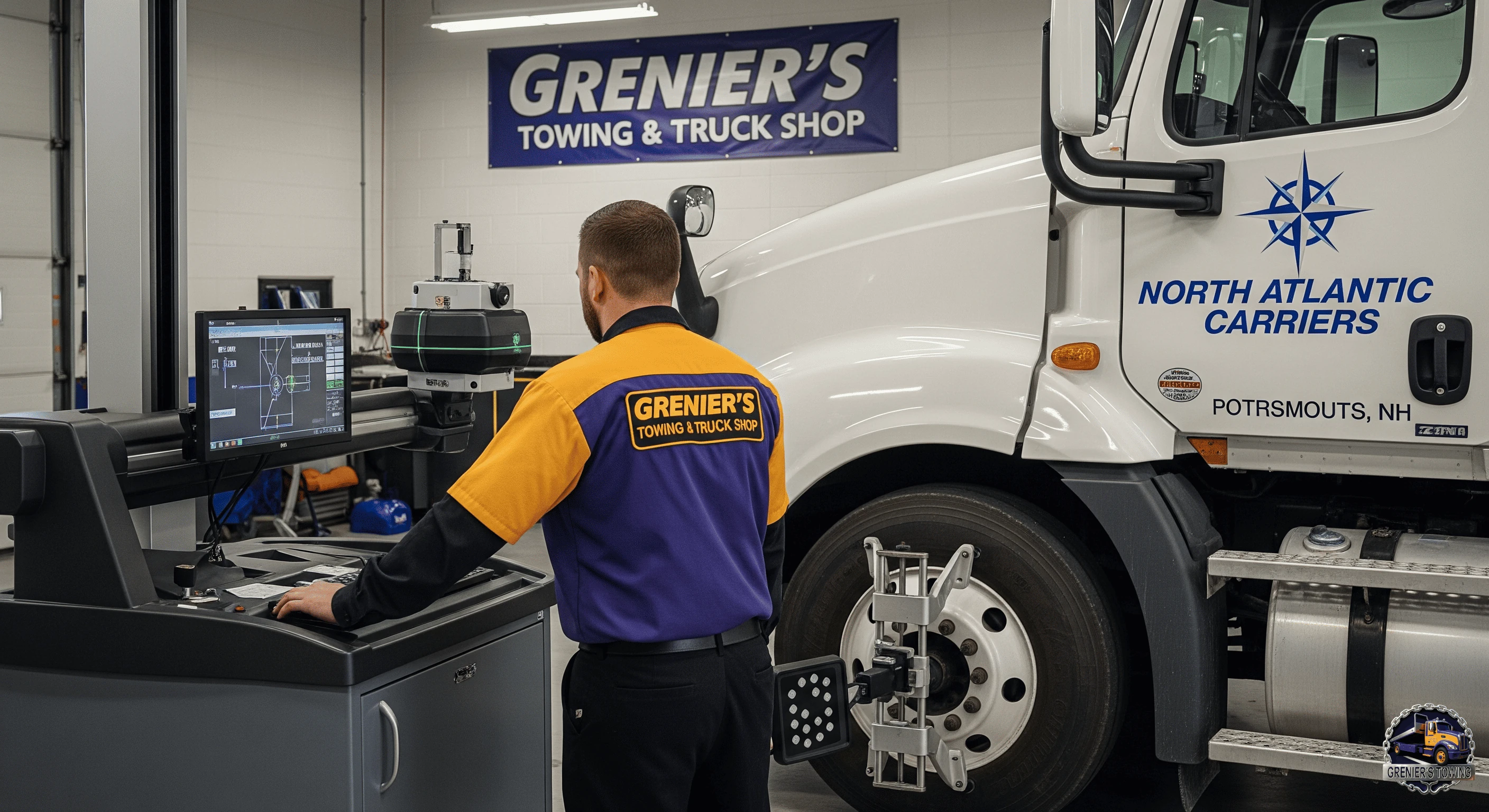 Heavy-duty truck wheel alignment check